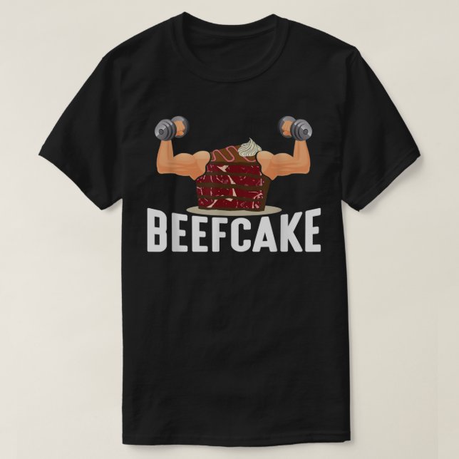 Bienenmuskel Fitness Kuchen Körpergewicht T-Shirt (Design vorne)