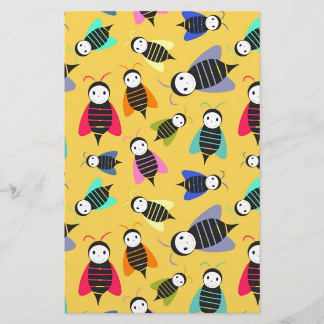 Bienenmuster Briefpapier (Vorderseite)