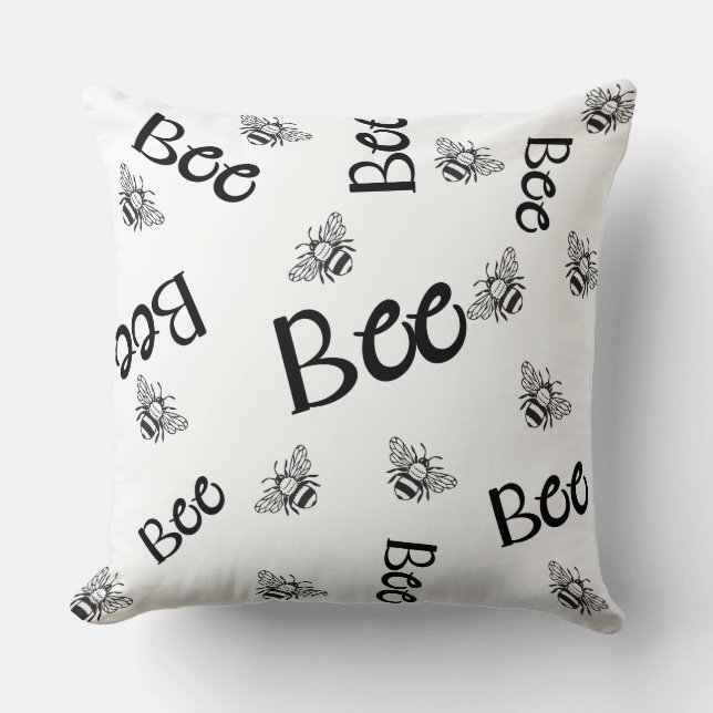 Bienenmuster fliegen überall kissen (Vorderseite)