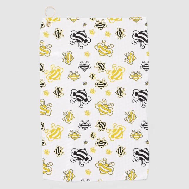 Bienenmuster Golfhandtuch (Vorderseite)