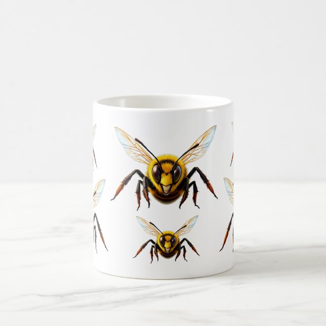 Bienenmuster-Insektenillustration Kaffeetasse (Mittel)