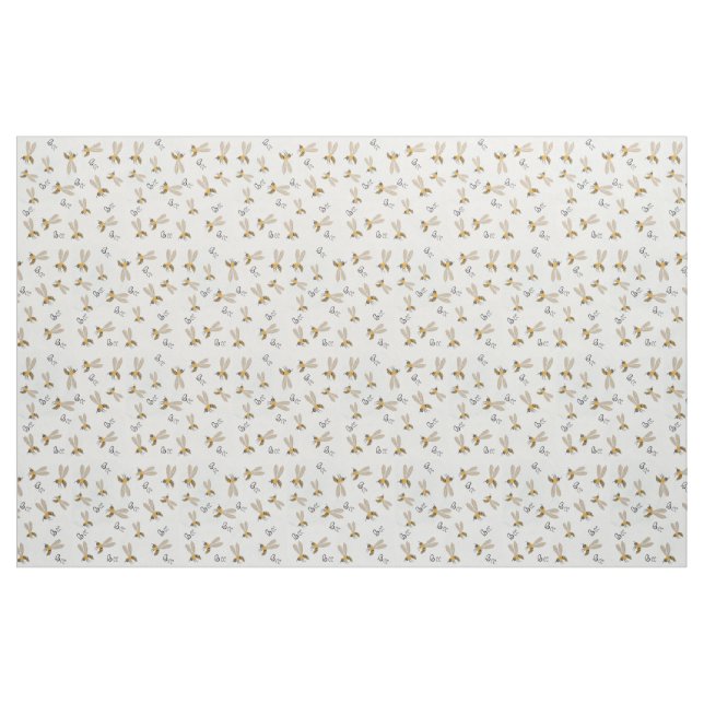 Bienenmuster Stoff (Fat Quarter (45,7 x 55,9 cm))
