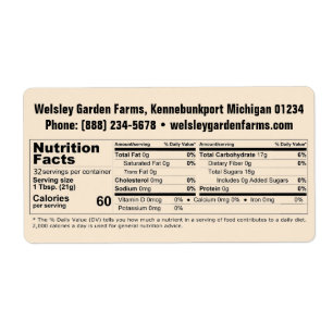 Bienenname Honey Nutrition Fakten Antikes Weiß