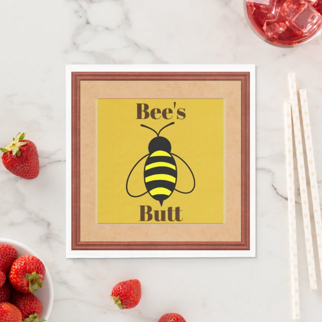 Bienenpapier Napkin - Hintern Serviette (Beispiel)