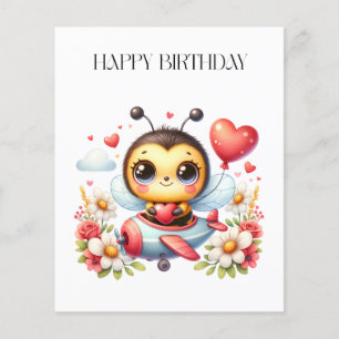 Bienenpilot Geburtstag Flyer