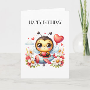 Bienenpilot Geburtstag Karte