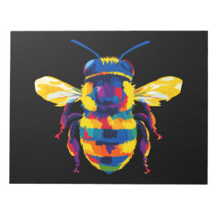 Bienenporträt-Illustration Aquarellmalerei Notizblock