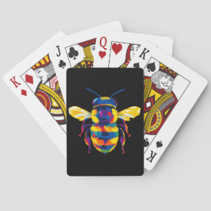 Bienenporträt-Illustration Aquarellmalerei Spielkarten