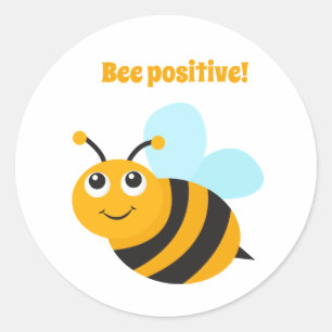 Bienenpositiv Runder Aufkleber