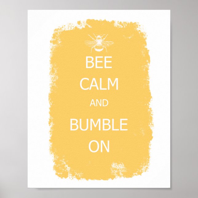 Bienenruhe und Hummel auf Poster (Vorne)