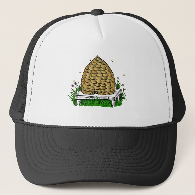 Bienenscheißfarbe Truckerkappe (Vorderseite)