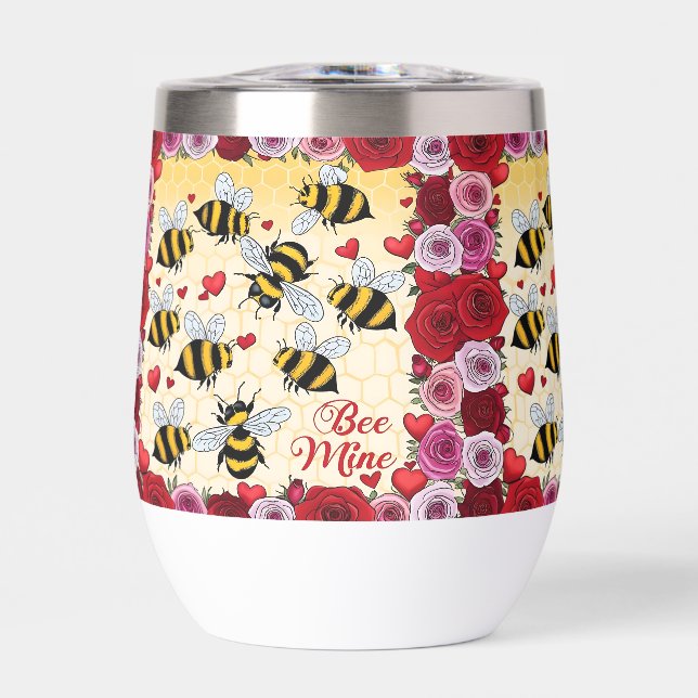 Bienensterbe Mine Floral Liebe Rahmen stemless Win (Vorderseite)