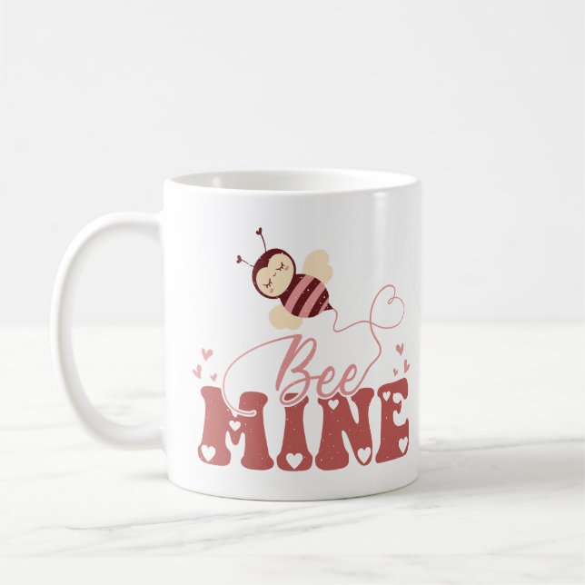 Bienensterbe Niedlich Valentinstag Kaffeetasse (Links)