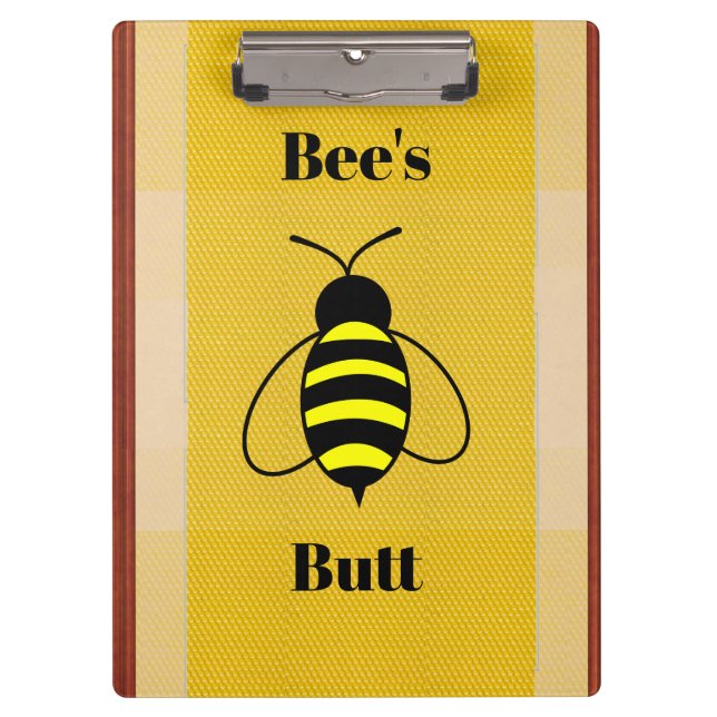 Bienensterben-Hintern-Zwischenablage Klemmbrett (Vorderseite)