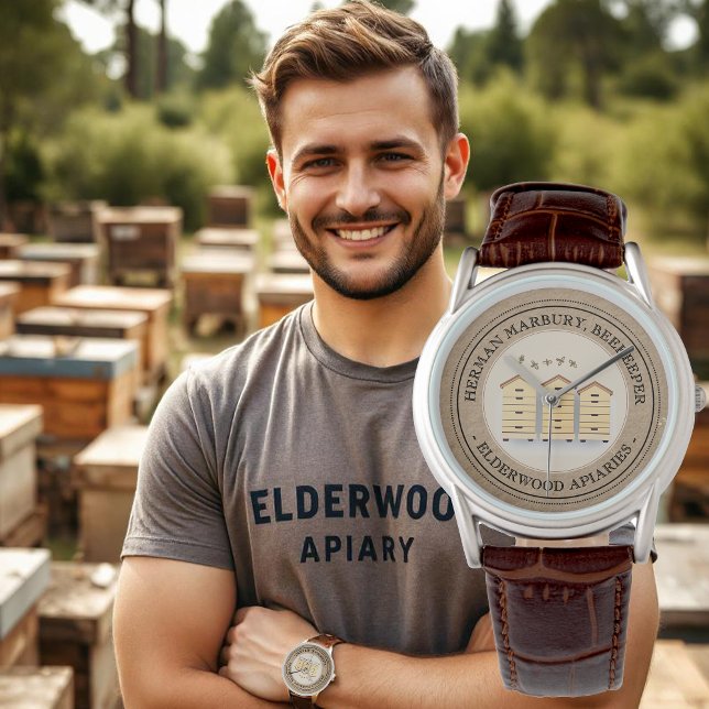 Bienensterube mit 3 Bienenstöcken auf Kraft Armbanduhr (Von Creator hochgeladen)