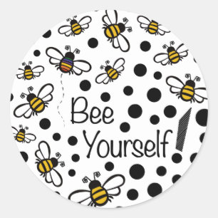 Bienensticker Runder Aufkleber