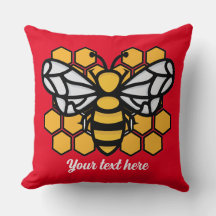 Bienenstock-bearbeitbares Kissen