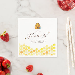 Bienenstock-Blumen-Brautjungfernparty Serviette