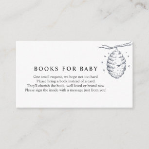 Bienenstock Bücher für Baby-Einlegekarte Begleitkarte