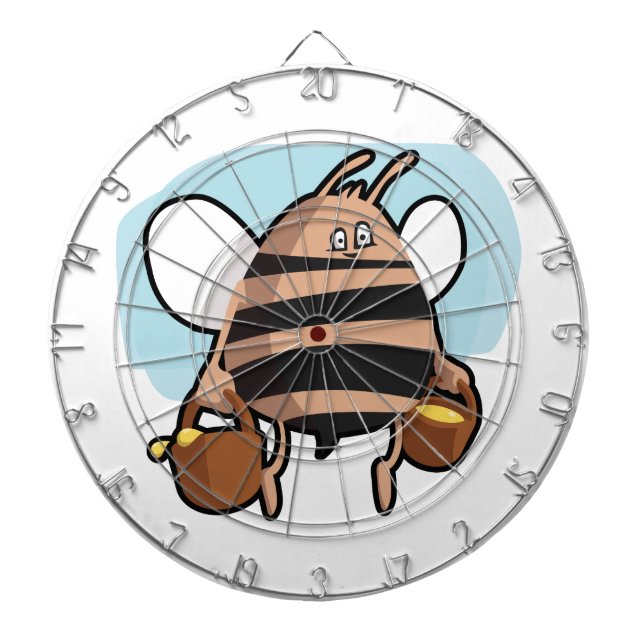 Bienenstock-Cartoon Dartscheibe (vorne)