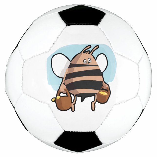 Bienenstock-Cartoon Fußball (Vorderseite)