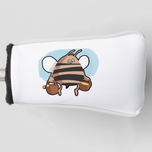 Bienenstock-Cartoon Golf Headcover (Vorderseite)
