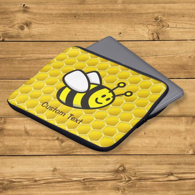 Bienenstock-Cartoon Laptopschutzhülle (Von Creator hochgeladen)