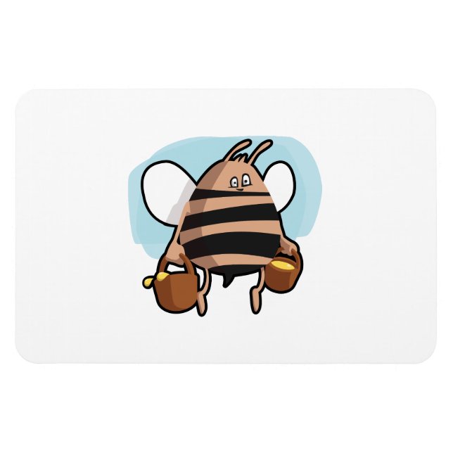 Bienenstock-Cartoon Magnet (Horizontal)