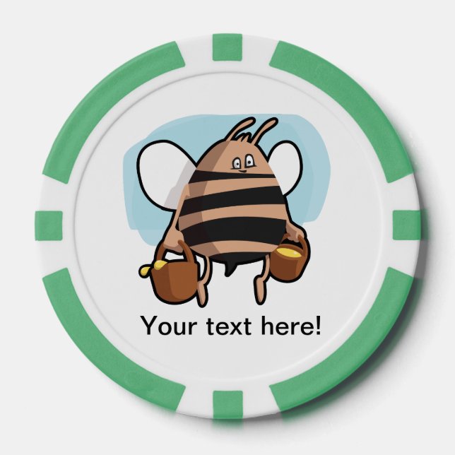 Bienenstock-Cartoon Pokerchips (Vorderseite)