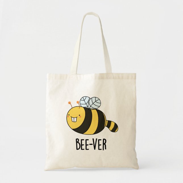 Bienenstock-Funny Animal Beaver Pun Tragetasche (Vorne)