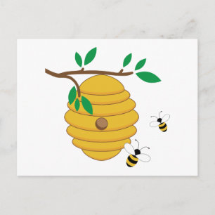 Bienenstock Postkarte
