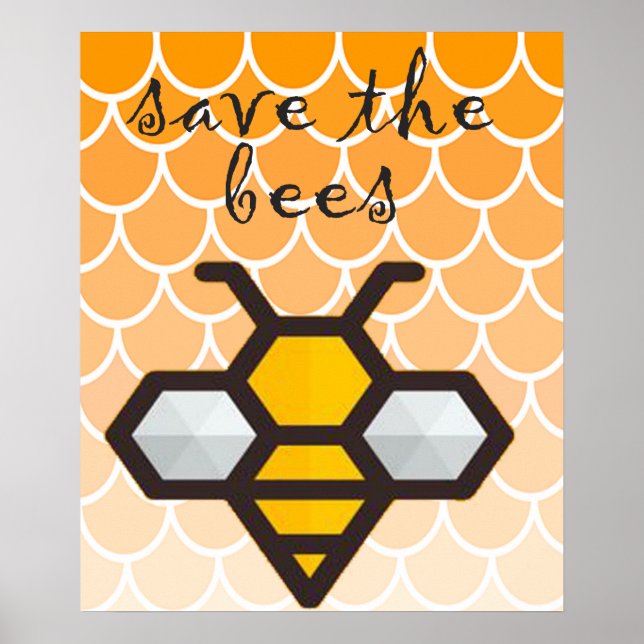 Bienenstock rette die Bienen Poster (Vorne)