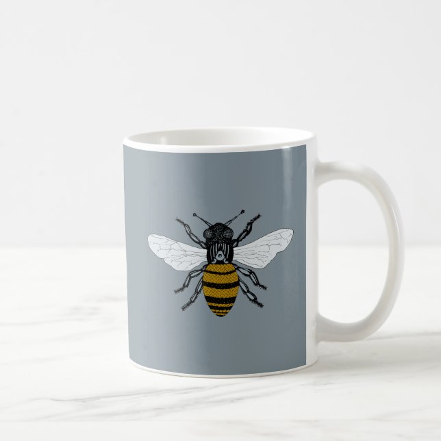 Bienenstock-Sinnessilber-Tasse Kaffeetasse (Rechts)
