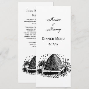 Bienenstock und Bienen #1 Heraldic Vintag Einladung