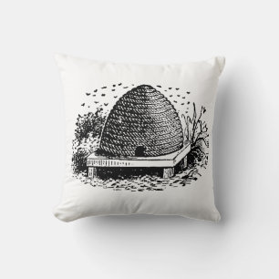 Bienenstock und Bienen #1 Heraldic Vintag Kissen