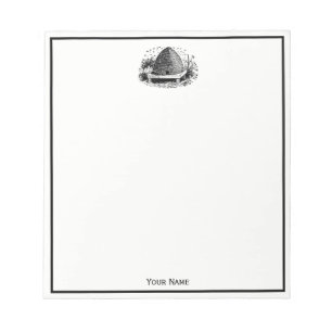 Bienenstock und Bienen #1 Heraldic Vintag Notizblock