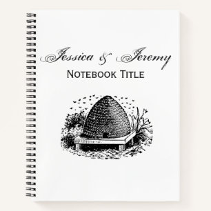 Bienenstock und Bienen #1 Heraldic Vintag Notizbuch