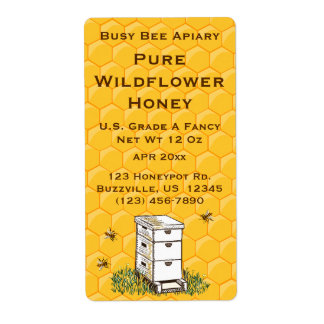 Bienenstock und Honeycomb Personalisiertes Apiary