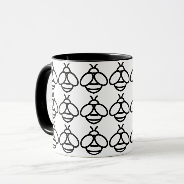 Bienenstöcke, Bienendiagramm Tasse (Vorderseite Links)
