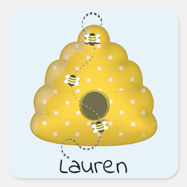 Bienenstöcke Cool Quadratischer Aufkleber (Vorderseite)
