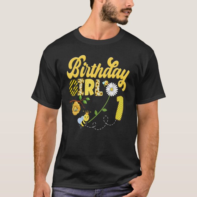 Bienenstöcke Girl Birthday Hive Sweet 1. Party m T-Shirt (Vorderseite)