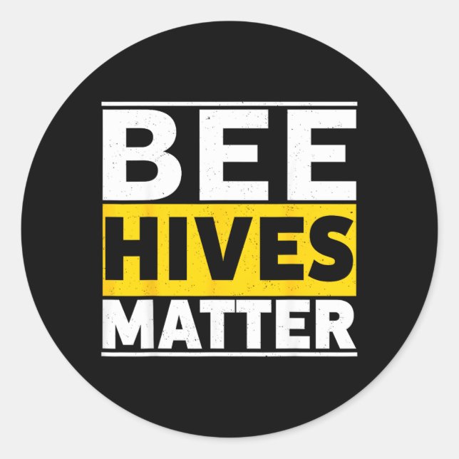Bienenstöcke Runder Aufkleber (Vorderseite)