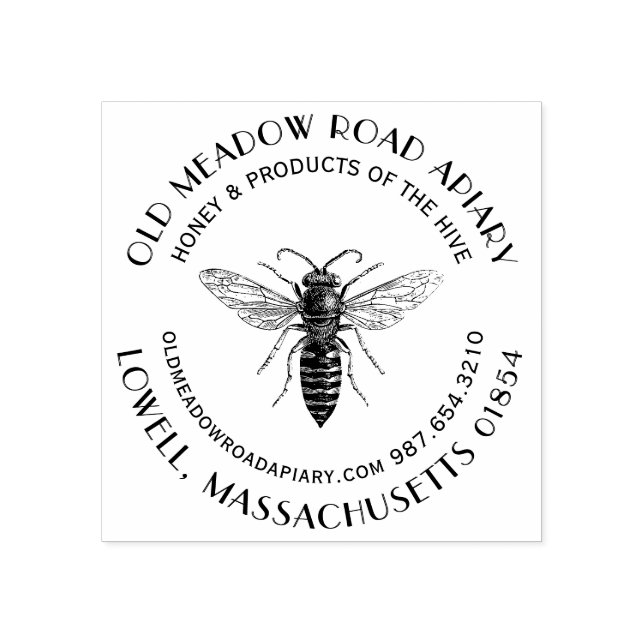 Bienenstöpferkönigin Honey Custom Logo Apiary Brie Gummistempel (Prägung)