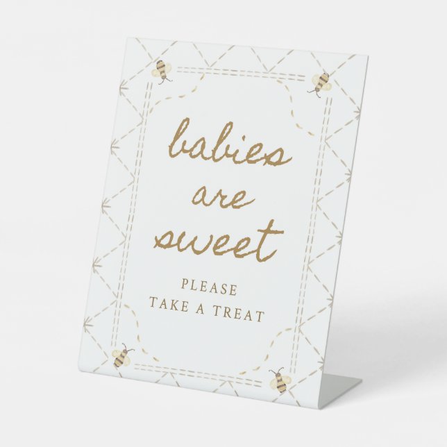 Bienenstudio Babys sind süße Leckereien, die sich  Sockelschild (Vorderseite)