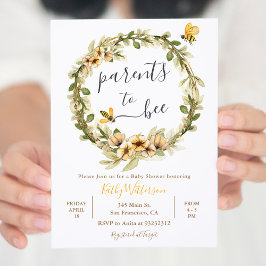 Bienenstudio-Dusche Eltern zum Baby Einladung