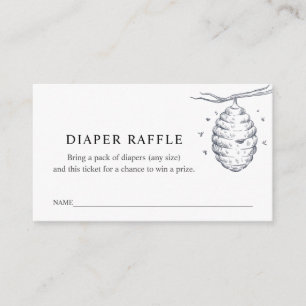 Bienenstuhl-Raffle-Ticket für Babydusche Begleitkarte