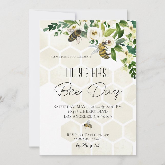 Bienentag - Einladung (Vorderseite)