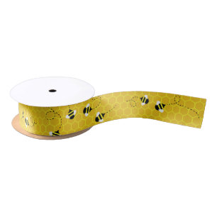 Bienentag Honeycomb Hive Bug Ribbon Satinband