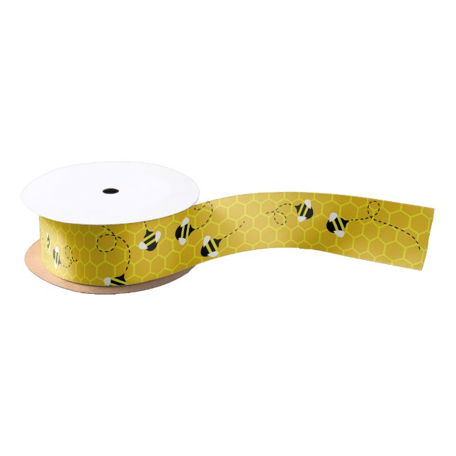 Bienentag Honeycomb Hive Bug Ribbon Satinband (Spule)