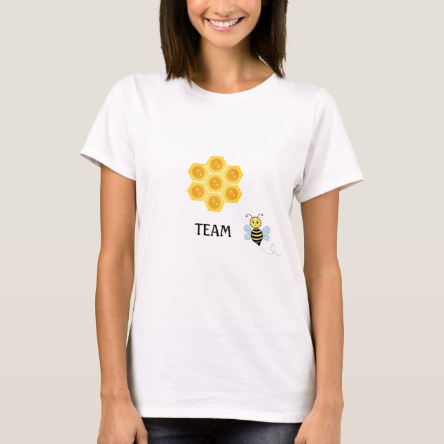 Bienenteam und Honeycomb T-Shirt (Vorderseite)